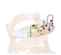 hauck Set Bandeja de Actividades y Laberinto Abalorios Bebe de Madera Certificada FSC® - para Tronas Alpha Plus y Beta Plus - Juguetes de Motricidad - Water Animals White