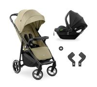 hauck Shop N Care Travel Set de Carrito Bebe y Silla de Coche - Silla de Paseo Ligera y Silla de Auto desde Nacimiento hasta 22 kg, Carro Reclinable con Bandeja, Protección UV 50+ - Olive