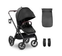 hauck Silla de Paseo con Cubrepiernas y Capota XL Comfort N Care Black | Ruedas de goma, manillar regulable, asiento reversible, UPF 50+, desde el nacimiento hasta 22 kg, adaptadores