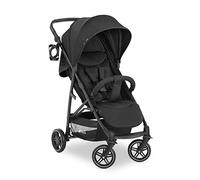 hauck Silla de Paseo Ligera Rapid 4R - Carrito Bebé desde Nacimiento hasta 22 kg - Reclinable y Plegado Compacto con Una Mano - Capota XL UPF 50+ - Cesta Grande - Negro