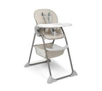 hauck Sit N Fold - Trona Plegable para Bebé y Niños desde 6 Meses hasta 15 kg | Silla de Comer Ergonómica con Arnés 5 Puntos - Respaldo y Bandeja Ajustables - Gran Cesta - Beige
