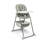 hauck Sit N Fold - Trona Plegable para Bebé y Niños desde 6 Meses hasta 15 kg | Silla de Comer Ergonómica con Arnés 5 Puntos - Respaldo y Bandeja Ajustables - Gran Cesta - Sage