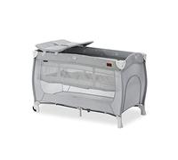 hauck Sleep N Play Center, Stars - Juego de cuna de viaje con cambiador, altura para recién nacido, escotilla, ruedas y bolsa de viaje, plegable rápido y compacto, desde el nacimiento hasta 15 kg, 120