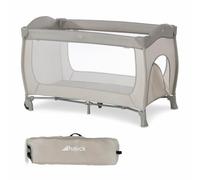 hauck Sleep N Play Go Plus Cuna de Viaje Bebé von Ruedas - Parque de Juegos Infantil desde Nacimiento - Plegable y Ligera - Compacta- Apertura XL - 120x60 cm - Beige