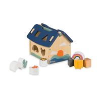 hauck Sort N Build Juguetes Montessori de Madera Certificado FSC®, Juguete Bebe 1 Año, Cubo de Habilidades Motoras con 8 Figuras, Cubo Actividades Bebe
