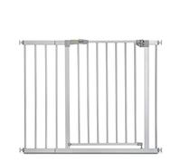 hauck Stop N Safe 2 Barrera Seguridad Niños para Puertas y Escaleras incl. Extension 21 cm - Barandilla Escalera Sin Agujeros - Vallas Infantiles Bebes Seguridad 96 - 101 cm Metal Silver