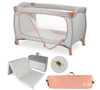 hauck t Sleep N Play Go Plus Set Cuna de Viaje Bebe con Colchon y Mosquitera | Parque Infantil Plegable con Bolsa | Dusty Cork