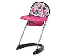 hauck Trona alta para muñecas de hauck con bandeja de comer para muñecas de hasta 43 cm, lunares rosas rosa