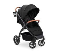 hauck Uptown Melange Black - Cochecito infantil con posición reclinada desde el nacimiento, asiento ancho hasta 22 kg, soporte para bebidas, ruedas de goma, suspensión, protección UV 50+, plegable