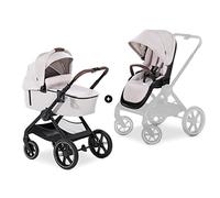 hauck Cochecito 2 en 1 Walk N Care Set - Cochecito combinado con bañera y botones de memoria, asiento reversible y regulable en altura, mango telescópico, soporta hasta 25 kg, plegable, color beige