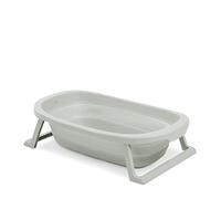 hauck Wash N Fold M, Bañera Plegable Bebé, Bañera Portátil Bebé para Recién Nacidos hasta 16 kg, Tapón Térmico, Bañerita Bebe, 80 x 48 x 25 cm, Gris