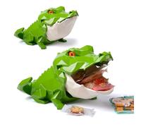 HAUCOZE Cuenco Caramelo Cerrable Llaves Tarro de Galletas, Cocodrillo Escultura Estatua Moderna Decoración Hogar Regalo para Estantería Mesa Escritorio 24cm