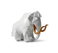 HAUCOZE Figura Dinosaurio Mamut Escultura Animal Decorativa Moderna Adorno Arte Hogar Regalo para Estanteria Mesa Escritorio Resina 22cm