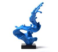 HAUCOZE Moderna Figura Decorativa Olas Escultura Regalo Salon Estatua Interior Arte Resina Decoración del Hogar 41cm