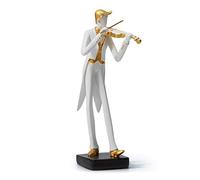 HAUCOZE Musico Decorativa Figura Piano Escultura Regalo Modern Estatua Oboe Figure Interior Salon Arte Resina Decoración del Hogar 25cm