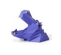HAUCOZE Plato de Caramelos Dulces Tarro de Galletas Hippo Figura Decorativa Modern Escultura Arte Animal Regalo Interior Estatua Resina Púrpura 20cm