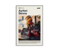 HAUEBDANSEY Ayrton Senna Pósteres estéticos vintage para pared, lienzo, pintura decorativa para sala de estar, dormitorio, decoración de habitación, 30 x 45 cm, estilo sin marco