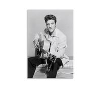 HAUEBDANSEY Elvis Presley - Póster estético vintage para pared, lienzo, pintura decorativa para sala de estar, dormitorio, decoración de habitación, 20 x 30 cm, estilo sin marco