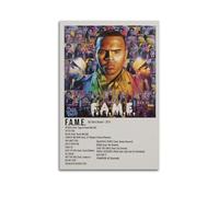 HAUEBDANSEY Póster de Chris Brown de F.A.M.E del álbum estético vintage para pared, lienzo decorativo, pintura decorativa para sala de estar, dormitorio, decoración de 40 x 60 cm, estilo sin marco