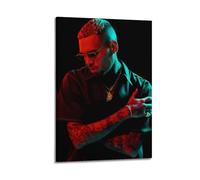 HAUEBDANSEY Póster de Chris Brown estético vintage para pared, lienzo, pintura decorativa para sala de estar, dormitorio, decoración de 60 x 90 cm, estilo marco
