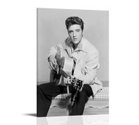 HAUEBDANSEY Póster de Elvis Presley con diseño vintage estético de lienzo para pared, pintura decorativa para sala de estar, dormitorio, decoración de 30 x 45 cm, estilo marco