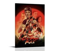 HAUEBDANSEY Póster decorativo de Cobra Kai con diseño vintage de arte de pared, pintura decorativa para sala de estar, dormitorio, decoración de 60 x 90 cm, estilo marco