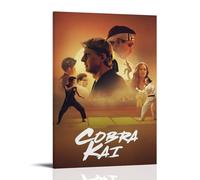 HAUEBDANSEY Póster decorativo de Cobra Kai con diseño vintage de lienzo decorativo para sala de estar, dormitorio, decoración de 20 x 30 pulgadas (50 x 75 cm), estilo marco