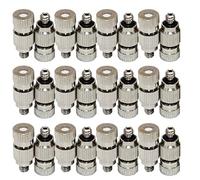 Haueeschoen 100PCS Boquillas de nebulización de latón para sistema de nebulización de enfriamiento al aire libre, Boquillas de vapor de alta presión Boquillas de micro-niebla de enfriamiento antigot