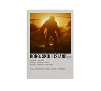 HAUEWB4HEWY Póster estético de isla de calavera de Kong, cubierta de lienzo, arte de pared, pinturas de arte moderno para salas de estar, 50 x 75 cm, estilo sin marco