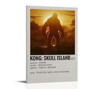 HAUEWB4HEWY Póster estético de isla de calavera de Kong, cubierta de lienzo, arte moderno, pinturas para salas de estar, 30 x 45 cm, estilo marco