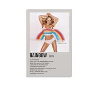 HAUEWB4HEWY Rainbow by Mariah Carey - Póster estético de lona para pared, pinturas de arte moderno para salas de estar, 30 x 45 cm, estilo sin marco