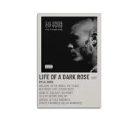 HAUEYQWUEGG Póster de Lil Skies Life of A Dark Rose para pared, lienzo vintage para sala de estar, dormitorio, 20 x 30 cm, estilo sin marco
