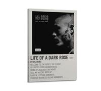 HAUEYQWUEGG Póster de Lil Skies Life of A Dark Rose para pared, lienzo vintage para sala de estar, dormitorio, 40 x 60 cm, estilo marco
