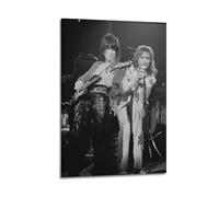 HAUEYQWUEGG Ronnie Wood And Rod Stewart Póster Estético Arte Mural Lienzo Vintage Póster Pintura Decorativa Para La Decoración De La Habitación 20 x 30 Pulgadas (50 x 75 cm) Estilo Marco