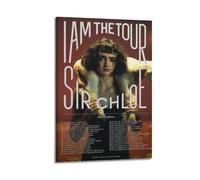 HAUEYQWUEGG Sir Chloe 2023 Póster de Tour Estético Arte de Pared Lienzo Póster Vintage Pintura Decorativa para la Decoración de la Habitación 20 x 30 Pulgadas (50 x 75 cm) Estilo Marco