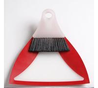 haug bürsten Flexi Juego de escoba - en rojo - Ideal como recogedor de mesa más flexible - con cepillo de mano y recogedor - de poliéster - ahorra espacio - Dimensiones: 27,5 x 24,7 x 10 cm