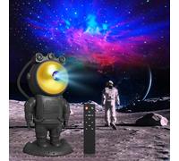 Hauibela Proyección de Cielo Estrellado, Astronaut Projector Galaxy Nightlight con Nebula, Temporizador Remoto, Lámpara de ambiente para el dormitorio, Regalos de cumpleaños y Navidad para niños