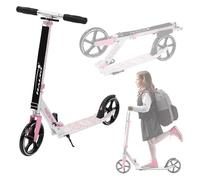 Hauki Scooter Patinete Urbano para Niños y Adultos, Color Verde, Altura de Mango Regulable, Ruedas XXL, Freno de Pedal Monopatín City E-Scooter Plegable con Caballete y Correa de Transporte