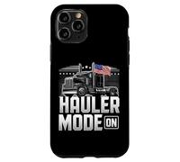 Hauler Mode ON Patriotic Trucker Big Rig Diseño de bandera de Estados Unidos Carcasa para iPhone 11 Pro