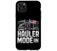 Hauler Mode ON Patriotic Trucker Big Rig Diseño de bandera de Estados Unidos Carcasa para iPhone 11 Pro Max