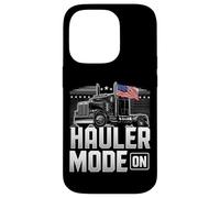 Hauler Mode ON Patriotic Trucker Big Rig Diseño de bandera de Estados Unidos Carcasa para iPhone 14 Pro