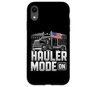 Hauler Mode ON Patriotic Trucker Big Rig Diseño de bandera de Estados Unidos Carcasa para iPhone XR