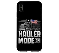 Hauler Mode ON Patriotic Trucker Big Rig Diseño de bandera de Estados Unidos Carcasa para iPhone XS Max