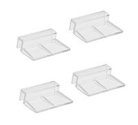 Haulonda 4 Piezas de acrílico Transparente para Acuario, pecera, Cubierta de Cristal, Soporte de Clip