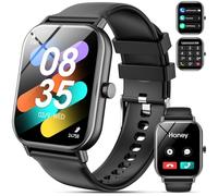 Haulvean Reloj inteligente para hombre y mujer, 1,85 pulgadas HD Smartwatch con efecto/respuesta de llamadas, 110+ deportivo, 24/7 frecuencia cardíaca, sueño, SpO2, impermeable, IP68, Fitness Tracker