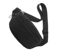 HAUMAUH Riñonera Running Hombre Mujer Bandoleras - Bolso Grande Deporte Deportiva Cintura Negra - Turismo Festivales Deporte Vida Diaria Dueños de Perros (Negro)