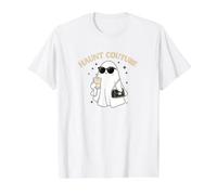 Haunt Couture Lindo Fantasma Café Halloween Verano Moda Camiseta gráfica económica, Hombre, Blanco, S