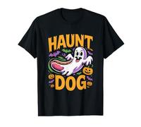 Haunt Dog Juguetón Halloween Fantasma Diversión Camiseta gráfica económica