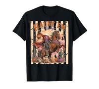 Haunt 'Em Preppy Stripe sin Cabeza de Caballo Vaquero de Halloween Camiseta gráfica económica, Hombre, Negro, S