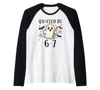 Haunted by 6-7 Funny Teacher 67 Halloween Six Seven Ghost 67 Camiseta Manga Raglan